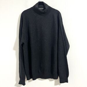 Joseph & Lyman Cashmere Sweater Size XL Gray Charcoal Turtle Minimalist Academia